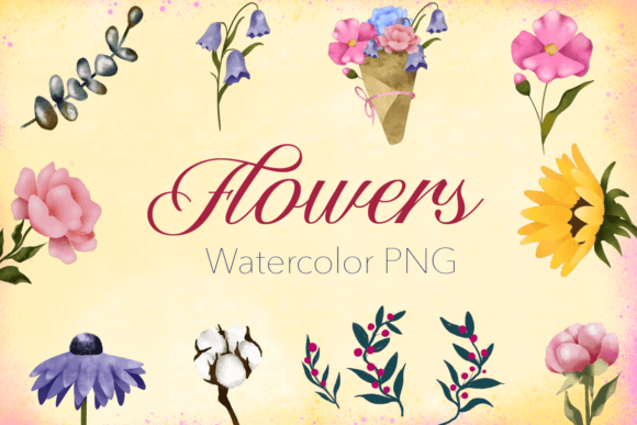 Download Flowers Watercolor PNG Free - Watercolor png Collection