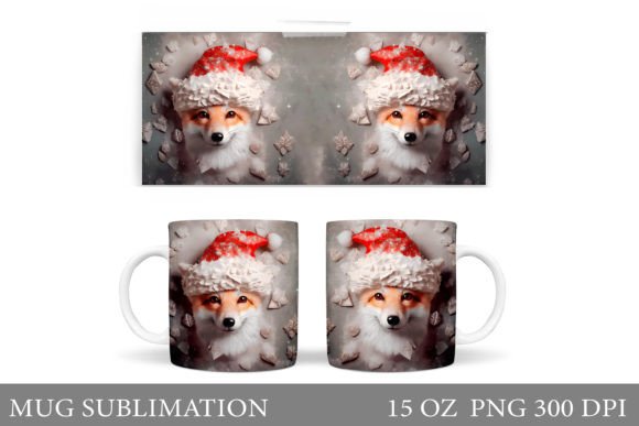 Download Christmas Fox Mug. Christmas Mug Design - Mug design Collection