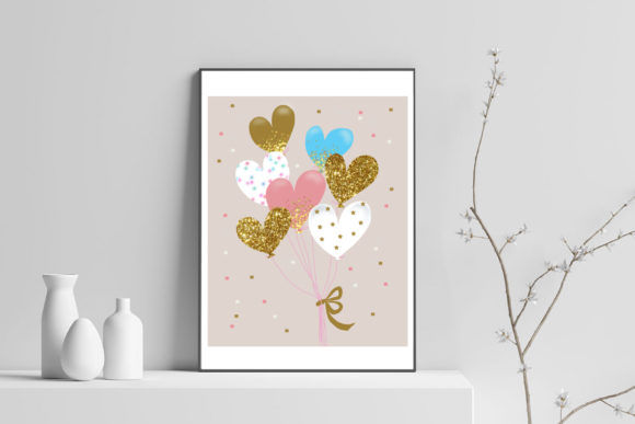 Download Cute Wall Art-Heart Balloon-kid Room - Cute wall art Collection