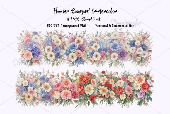 Download Colorful Flower Bouquet Watercolor PNGs - Watercolor png Collection