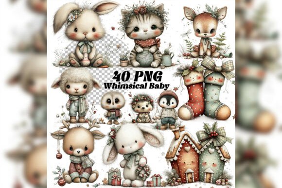 Download Whimsical Festive Baby Characters - Premium Resources