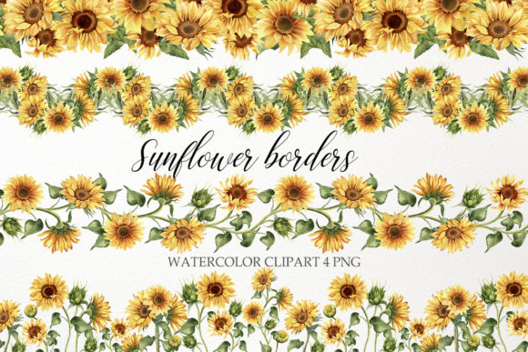 Download Sunflower Border Clipart. Watercolor PNG - Watercolor png Collection