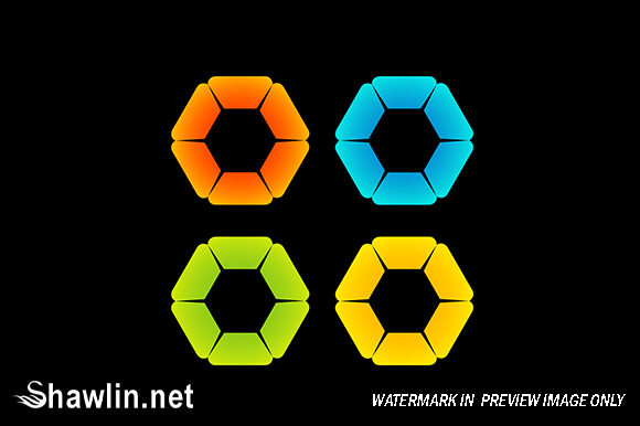 Download Set of Colorful Flower Logos - Colorful flower Collection