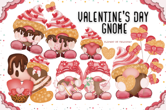 Download Cute Gnome Valentines Day Clipart - Valentine Collection