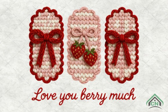 Download Faux Crochet Valentine Berry PNG - Valentine Collection