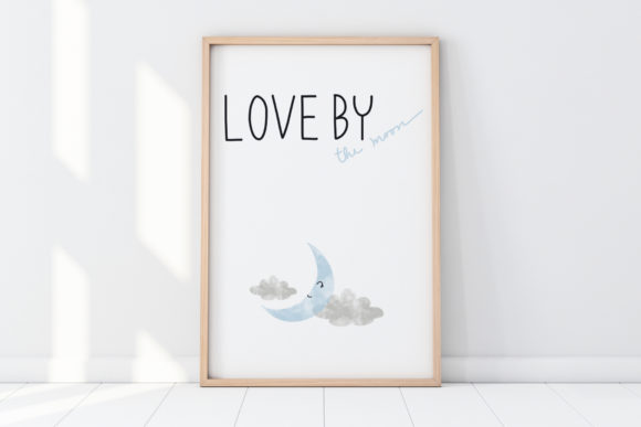 Download Cute Wall Art-Love by the Moon-Kid Room - Cute wall art Collection