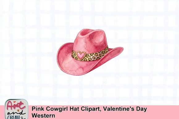 Download Pink Cowgirl Hat Clipart, Valentine's Day Western - Valentine Collection