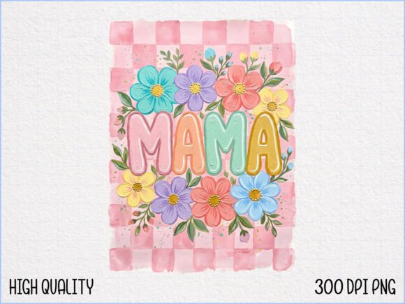Download Colorful Flower Mama Design PNG - Colorful flower Collection
